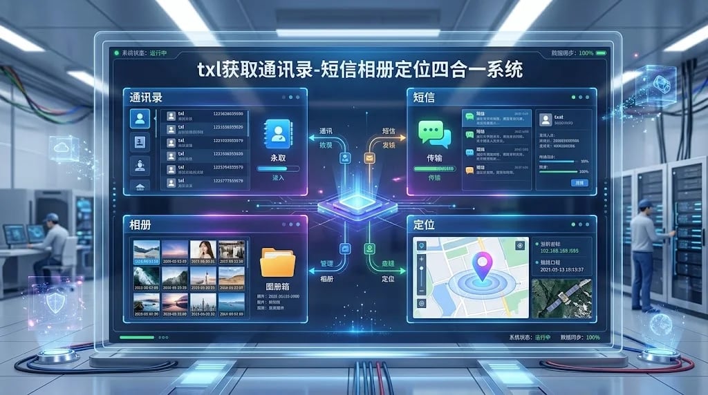 txl获取通讯录-短信相册定位四合一系统